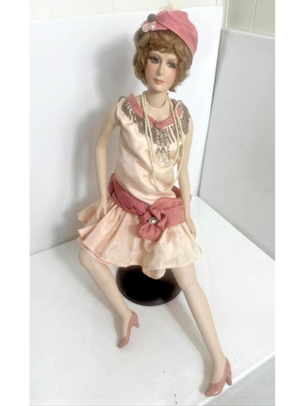 MILLIE Flapper Porcelain Doll By Roger Akers , 17”